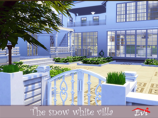 Sims 4 The snow white villa by evi at TSR