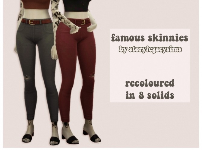 Sims 4 Storylegacysims famous skinnies recolours at cowplant pizza