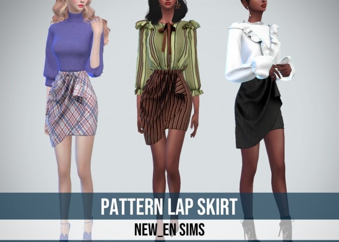 Sims 4 Pattern Lap Skirt at NEWEN