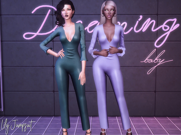 Sims 4 Lily Jumpsuit by Genius666 at TSR
