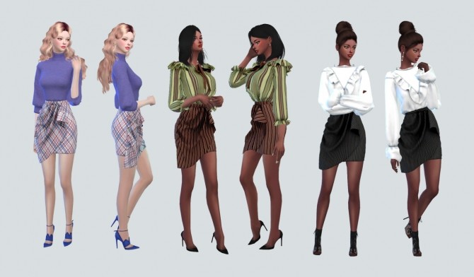 Sims 4 Pattern Lap Skirt at NEWEN