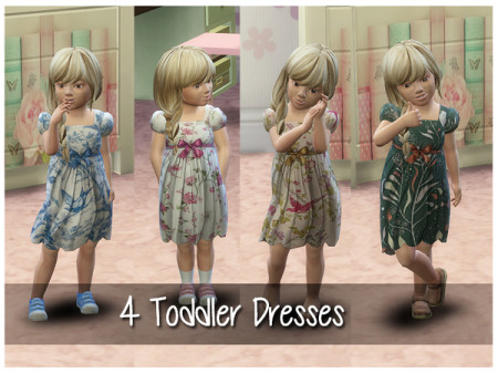 4 Floral Toddler Dresses by Nalae at TSR