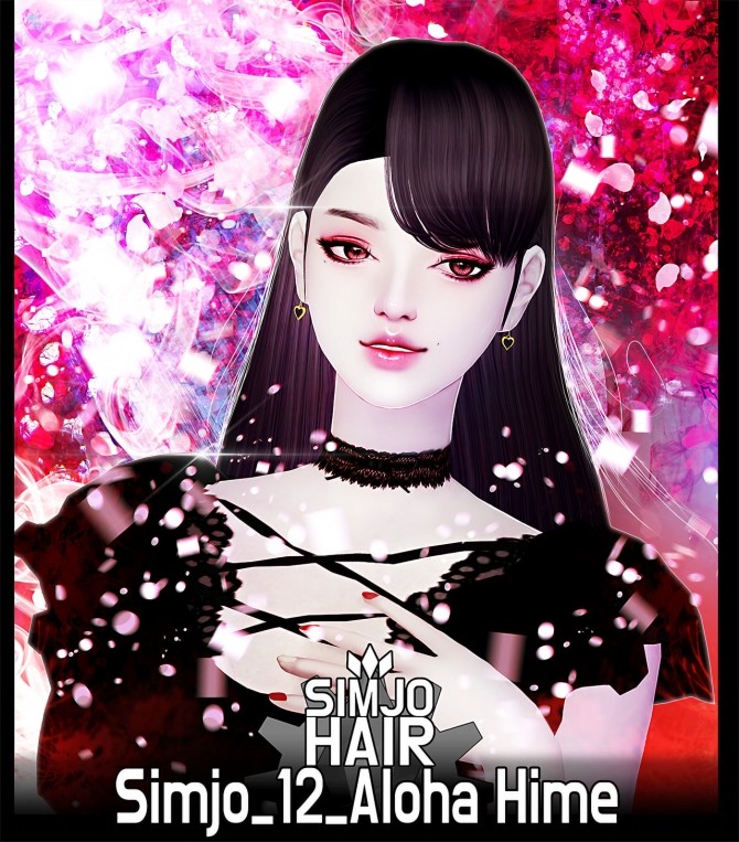 Sims 4 Hair 12 Aloha Hime at Kim Simjo
