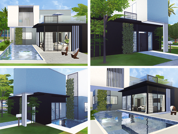 Sims 4 Cordell contemporary house by Rirann at TSR