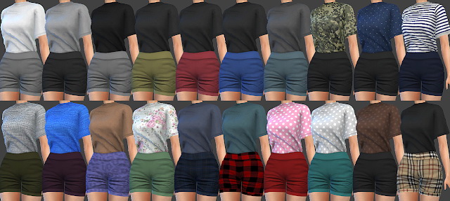 Sims 4 SET OF CLOTHES 7 at All by Glaza