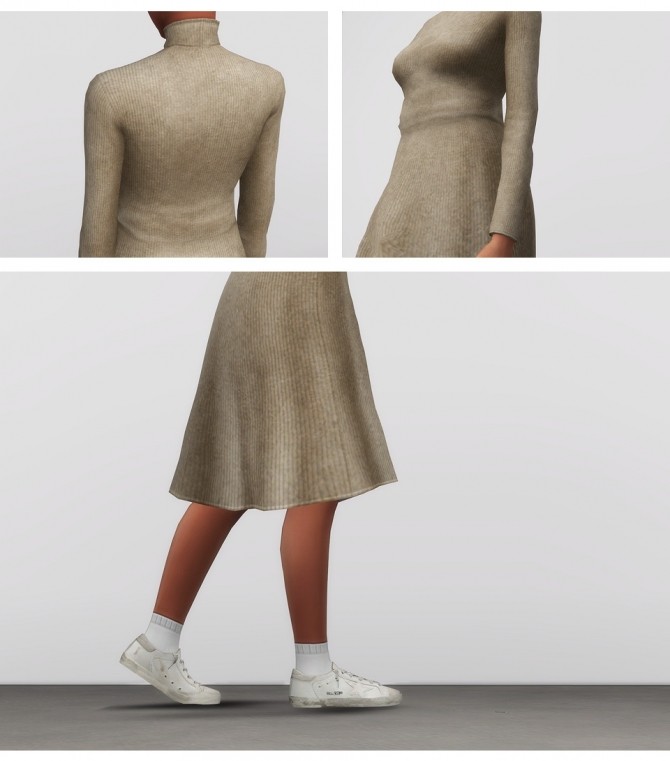 Sims 4 Knit Skater Sweater Dress at Rusty Nail