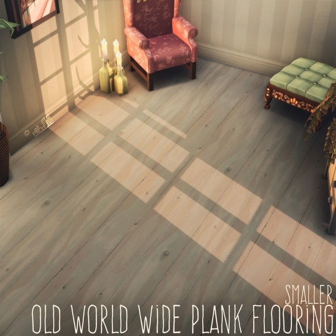 Sims 4 OLD WORLD WIDE PLANK FLOORING recolour at Picture Amoebae