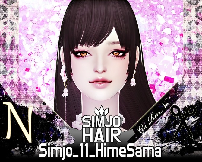 Sims 4 Hair 11 HimeSama at Kim Simjo