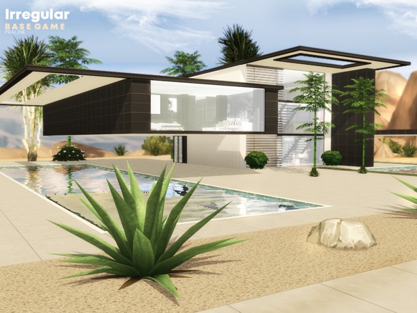 Sims 4 Irregular house by Pralinesims at TSR