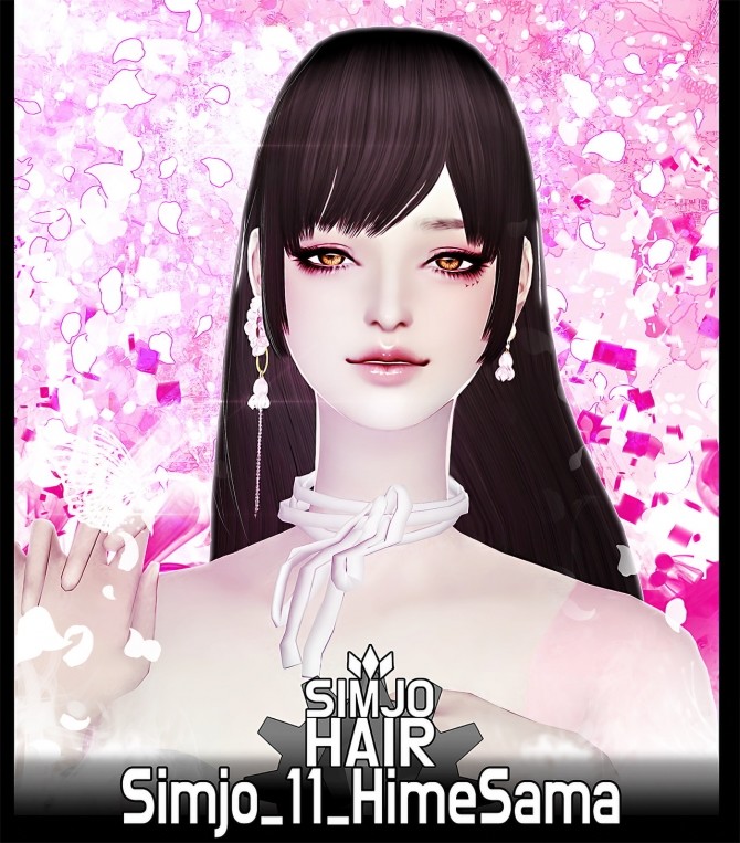 Sims 4 Hair 11 HimeSama at Kim Simjo