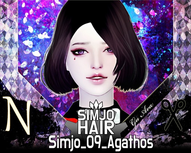 Sims 4 Hair 09 Agathos at Kim Simjo