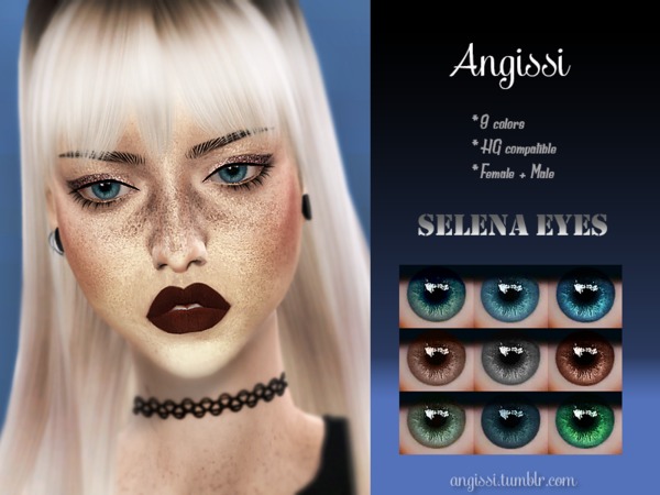 Sims 4 SELENA EYES by ANGISSI at TSR