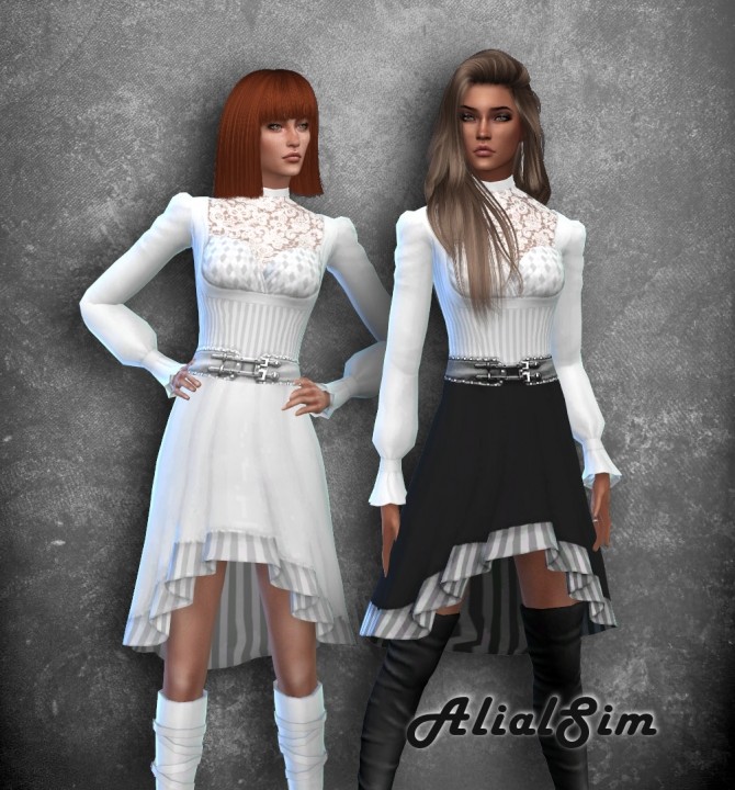 Sims 4 The Wonderpunk dress at Alial Sim