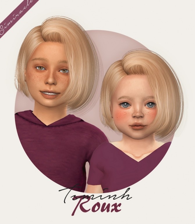 Sims 4 Tsminh Sims Roux hair Kids + Toddlers at Simiracle