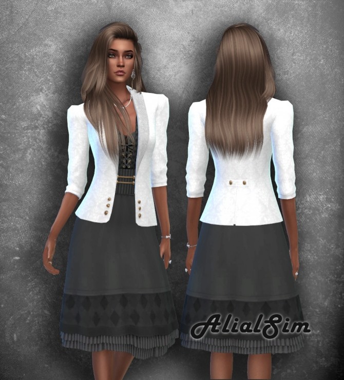 Sims 4 The SteamQueen Dress at Alial Sim