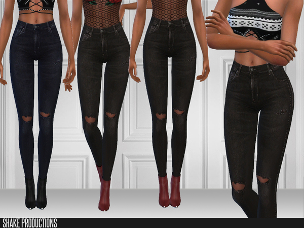 Sims 4 Black Jeans 200 by ShakeProductions at TSR