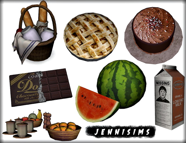 Sims 4 Decorative Food Clutter (7 Items) at Jenni Sims