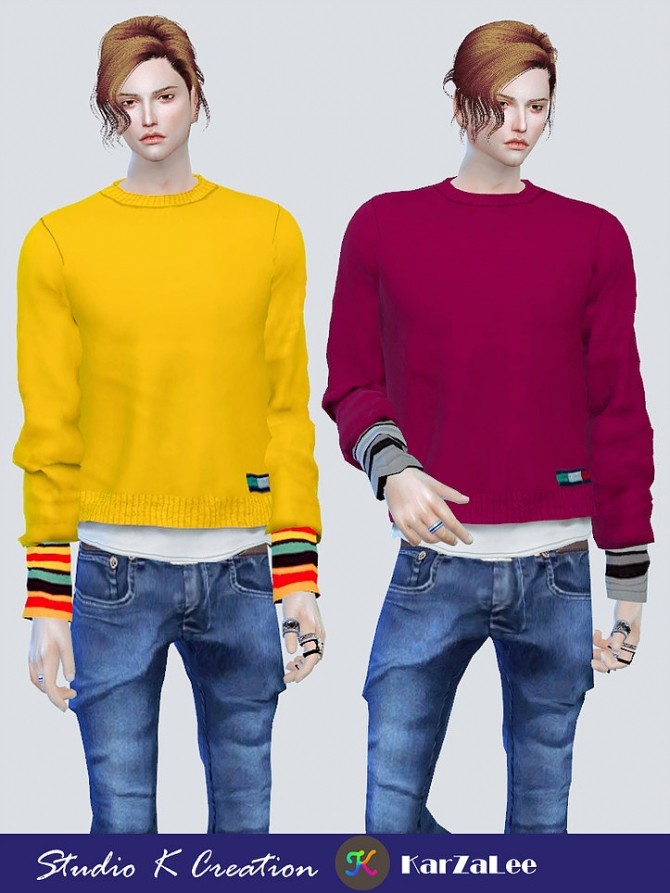 Sims 4 Giruto 66 layered short Sweater at Studio K Creation