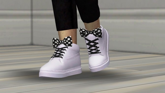 Sims 4 RUKISIMS BOW SNEAKERS KIDS AND TODDLER at REDHEADSIMS