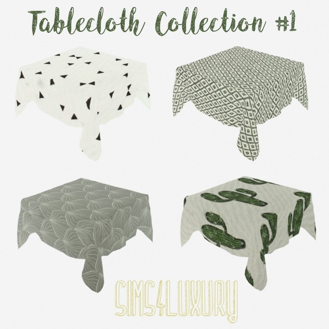Sims 4 Table Cloth Collection #1 at Sims4 Luxury
