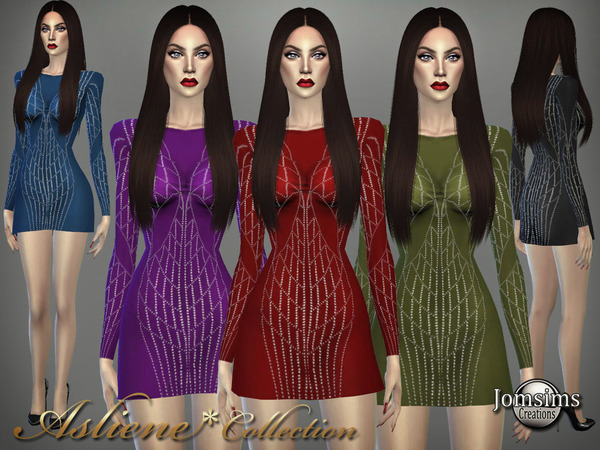 Sims 4 Asliene dress 9 by jomsims at TSR