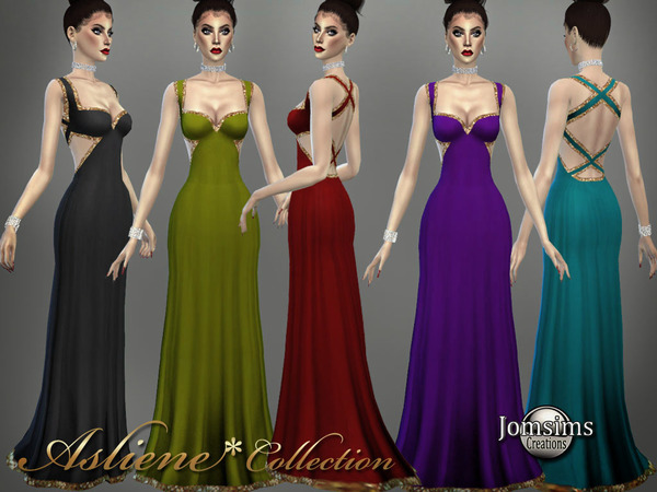 Sims 4 Asliene dress 1 by jomsims at TSR