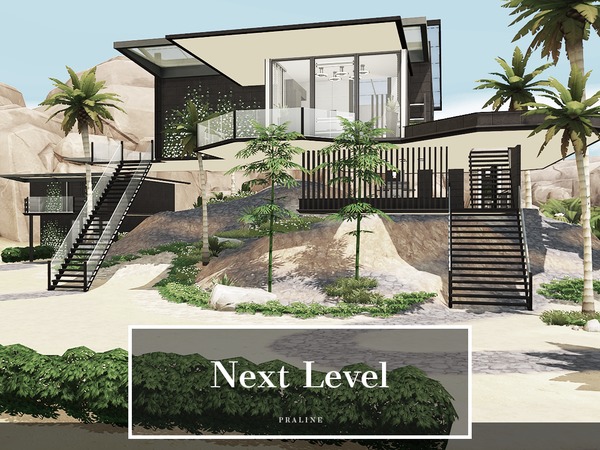 Sims 4 Next Level house by Pralinesims at TSR