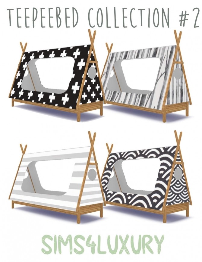 Sims 4 Teepee Bed Collection #2 at Sims4 Luxury
