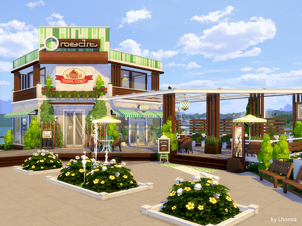 Sims 4 Eco Cafe by Lhonna at TSR