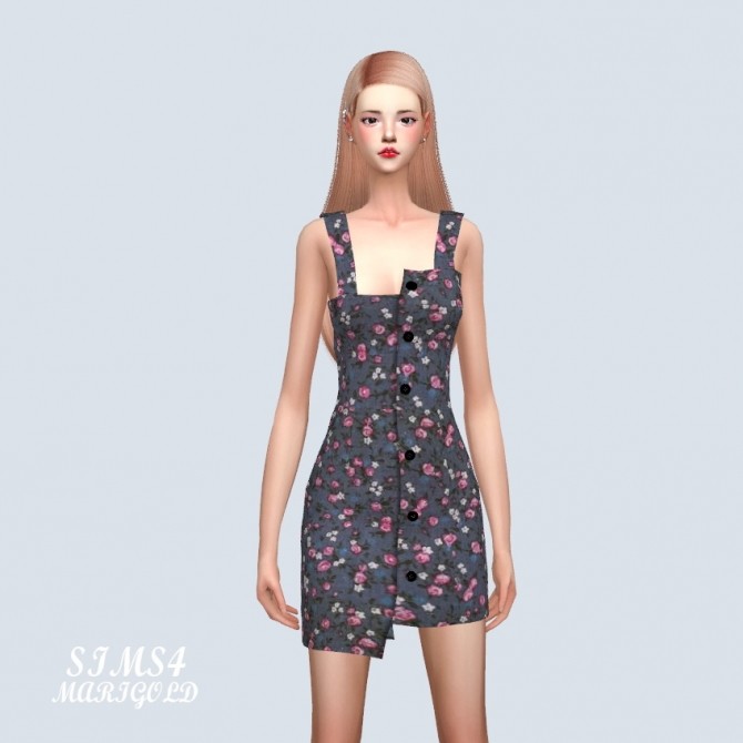 Sims 4 Uneven Mini Dress at Marigold