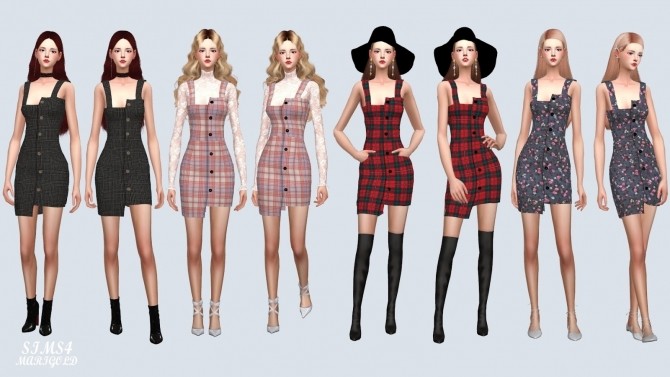 Sims 4 Uneven Mini Dress at Marigold