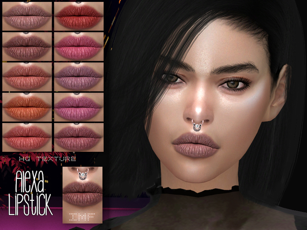Sims 4 IMF Alexa Lipstick N.128 by IzzieMcFire at TSR