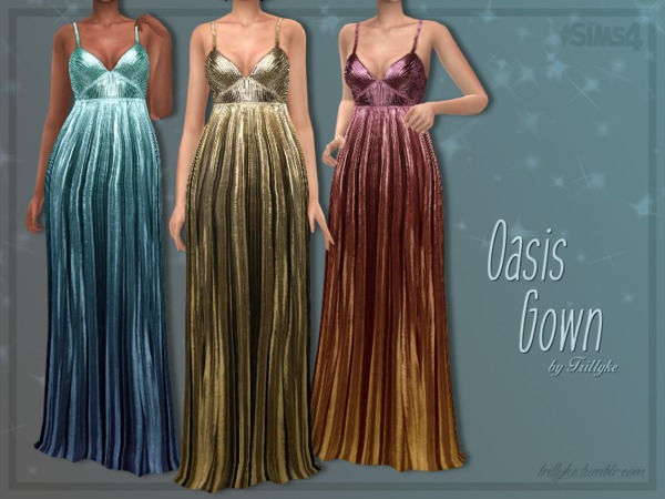 Sims 4 Oasis Gown by Trillyke at TSR