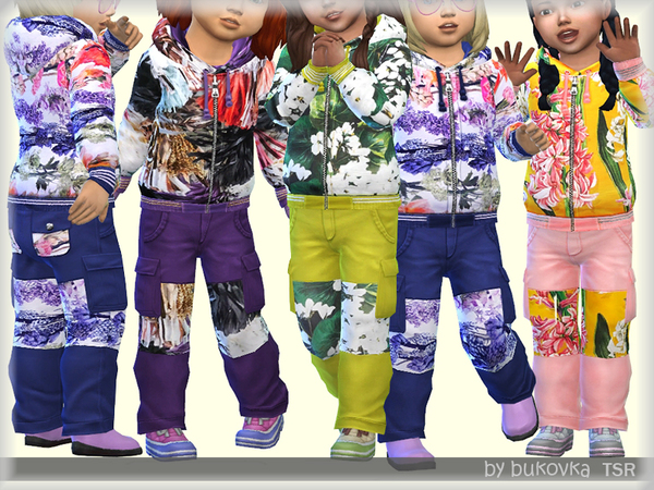 Sims 4 Toddler Pants f by bukovka at TSR