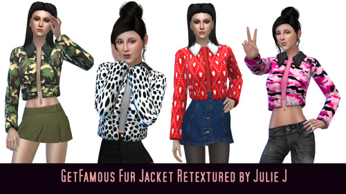 Sims 4 GetFamous Fur Jacket Retextured at Julietoon – Julie J