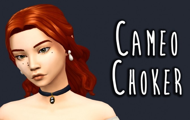 Sims 4 Cameo Choker at Teanmoon