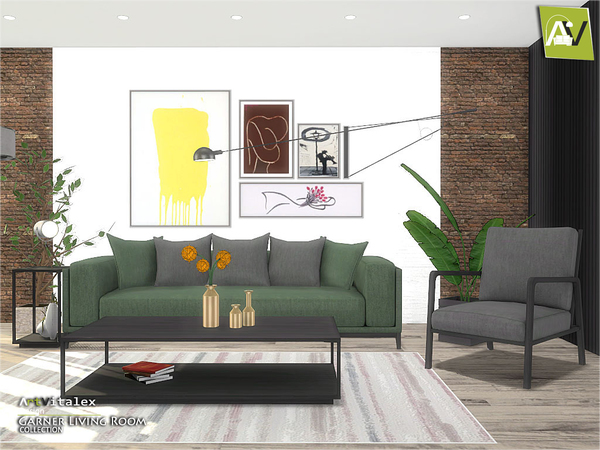 Sims 4 Garner Living Room by ArtVitalex at TSR