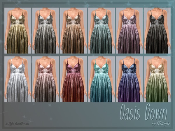 Sims 4 Oasis Gown by Trillyke at TSR