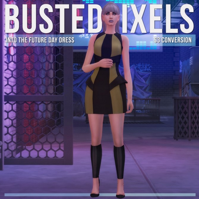 Sims 4 Into the Future Day Dress S3 Conversion at Busted Pixels