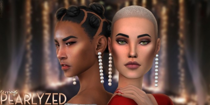 Sims 4 PEARLIZED EARRINGS at Candy Sims 4