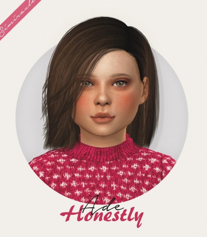 Sims 4 Ade Honestly Hair Kids Version at Simiracle