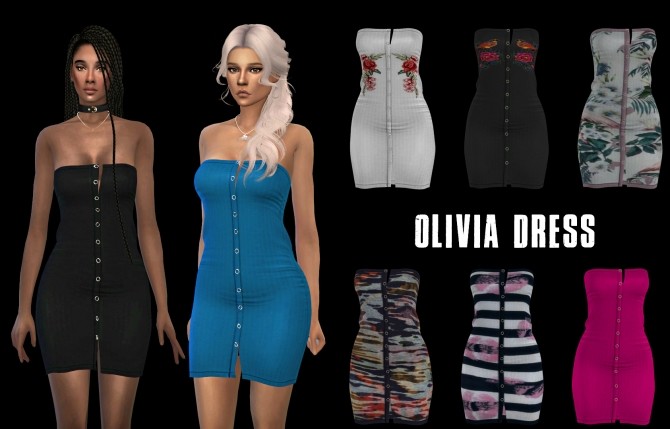 Sims 4 Olivia dress at Leo Sims