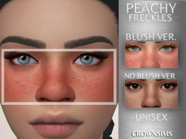 Sims 4 Peachy Freckles by CrownSims at TSR