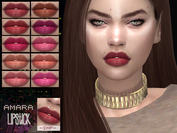 Sims 4 IMF Amara Lipstick N.125 by IzzieMcFire at TSR