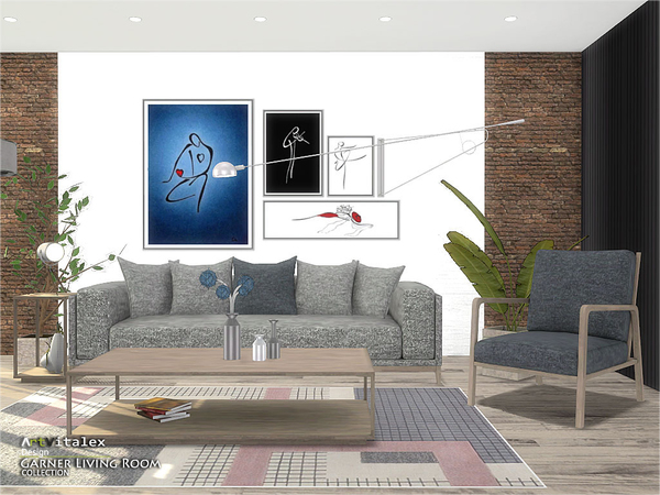 Sims 4 Garner Living Room by ArtVitalex at TSR