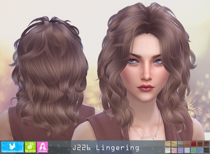 Sims 4 J226 Lingering hairstyle (P) at Newsea Sims 4