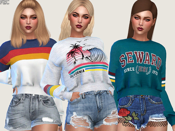 Sims 4 Sweatshirts Collection 015 Breeze by Pinkzombiecupcakes at TSR