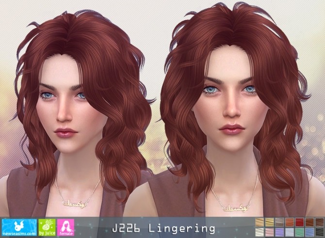Sims 4 J226 Lingering hairstyle (P) at Newsea Sims 4