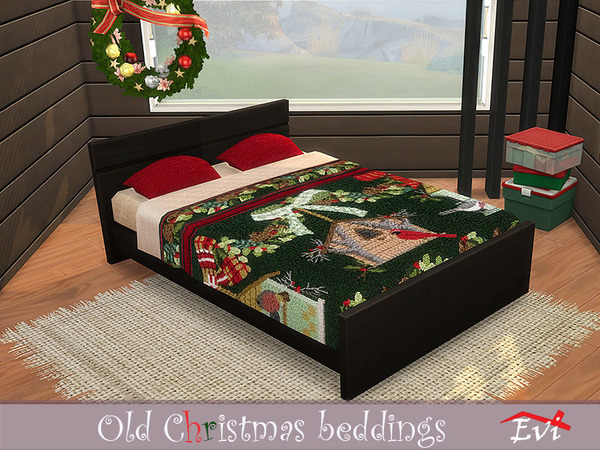 Sims 4 Christmas Beddings by evi at TSR