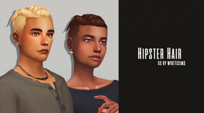 Sims 4 HIPSTER HAIR at Wyatts Sims